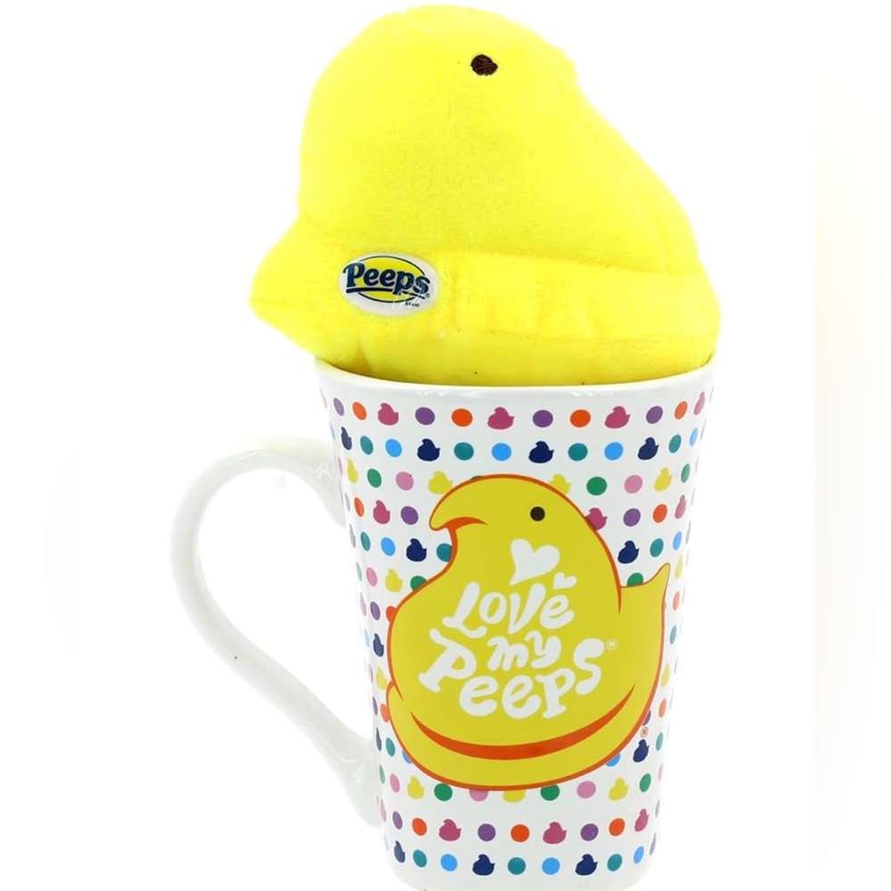 Peeps Chick Yellow Plush Mug Set